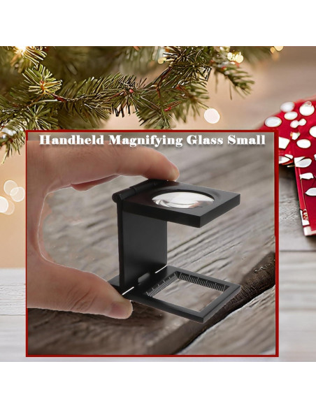 Lupa Plegable Rongon 10X 28mm con Funda de Cuero