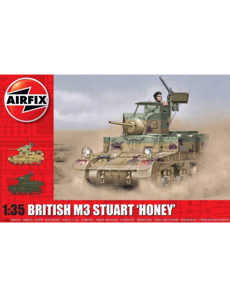 Kit de Modelo Tanque Militar Airfix M3 Stuart Honey 1:35