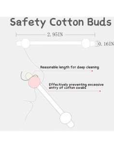 Hisopos de Algodón Biodegradables SUIZWMOU 160pcs para Bebés 2