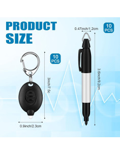 10 Mini Linternas LED Llavero + 10 Marcadores Permanentes Welecom 2