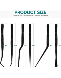 Juego de Pinzas de Cocina PETHOMKIT 6 Piezas Acero Inoxidable 2