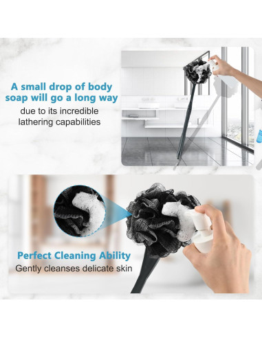 Esponja de Lufa con Mango UHIAGREE 52 cm Exfoliante Ducha