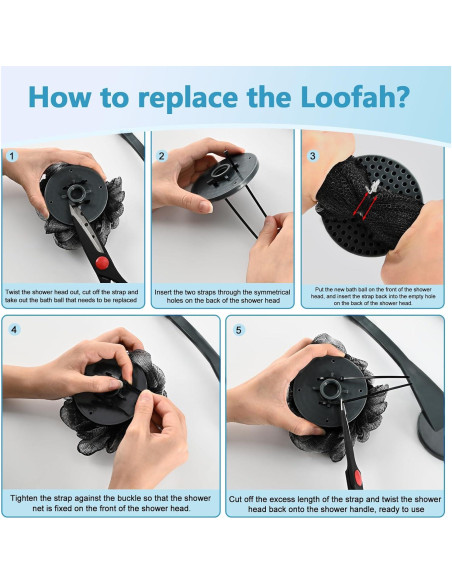 Esponja de Lufa con Mango UHIAGREE 52 cm Exfoliante Ducha