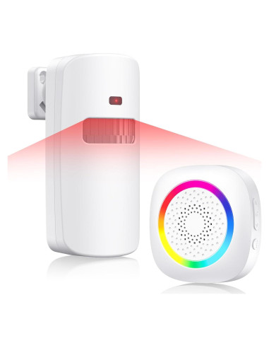 Timbre Inalámbrico TECKNET con Sensor de Movimiento y Luz RGB