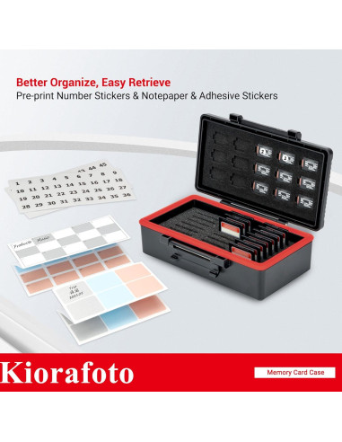 Estuche Organizador para 36 Tarjetas SD y 15 Micro SD Kiorafoto