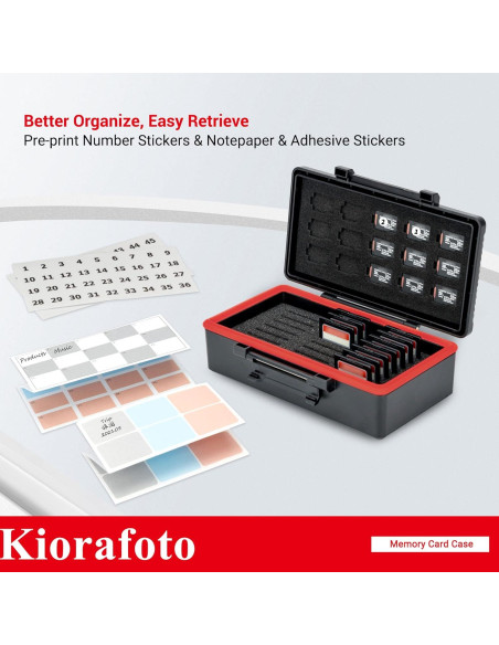 Estuche Organizador para 36 Tarjetas SD y 15 Micro SD Kiorafoto