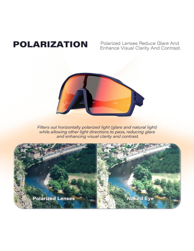Gafas de Ciclismo GONTSAM 5051 Polarizadas UV400 Antivaho