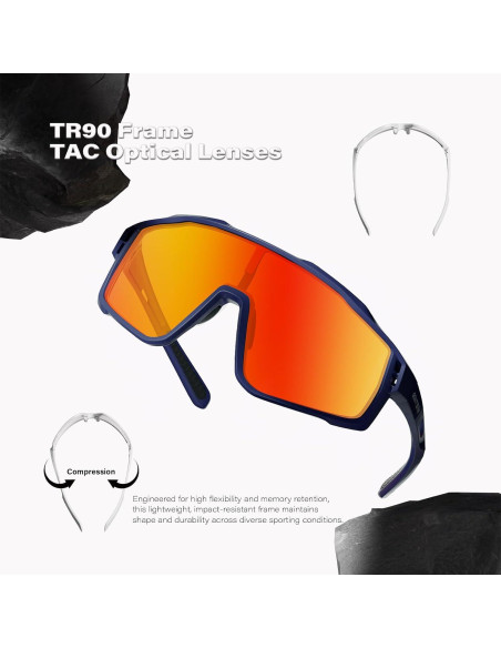 Gafas de Ciclismo GONTSAM 5051 Polarizadas UV400 Antivaho