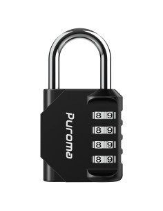 Candado Combinado Puroma 4 Dígitos Impermeable Negro