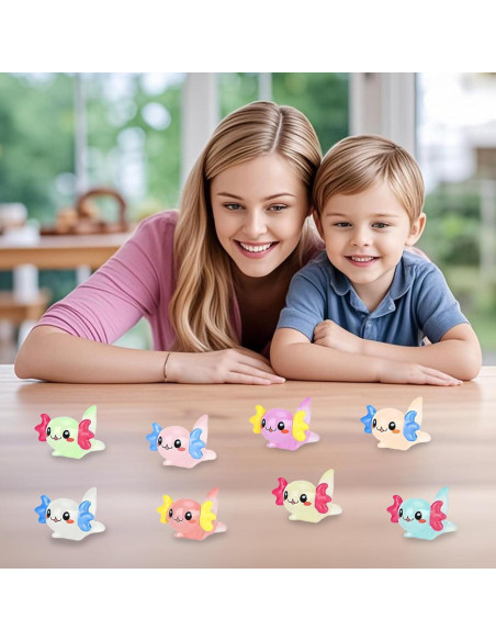 40 Figuras de Axolotls Luminosa de Resina para Decoración