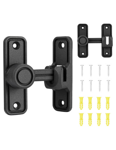 Cerradura de Puerta de Granero Deslizante Kitmose Negra 90/180