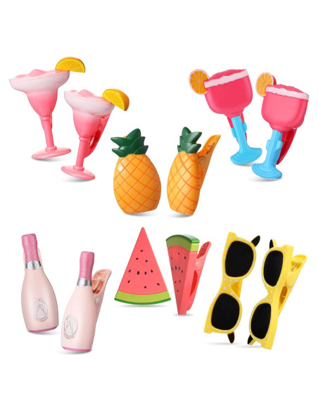 Clips para Toallas de Playa Honoson - 12 Pcs Divertidos