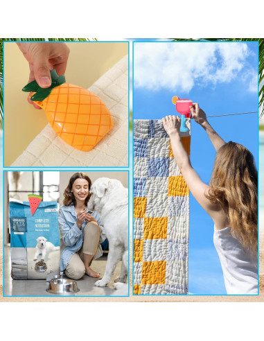 Clips para Toallas de Playa Honoson - 12 Pcs Divertidos