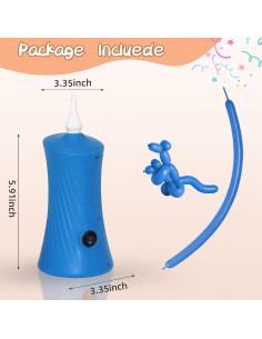 Bomba de globo eléctrica Voircoloria 260, inflador automático portátil 2