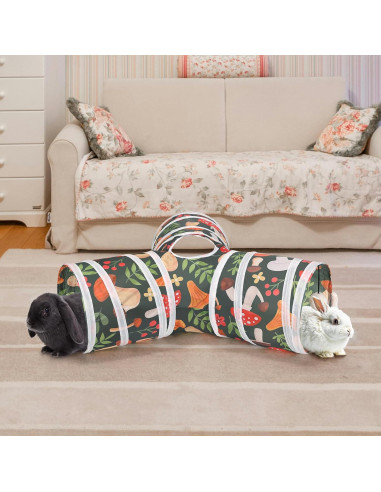 Túnel y Juguetes para Conejos Mechpia - Kit de Masticar 80 cm