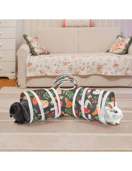 Túnel y Juguetes para Conejos Mechpia - Kit de Masticar 80 cm Túnel y Juguetes para Conejos Mechpia - Kit de Masticar 80 cm