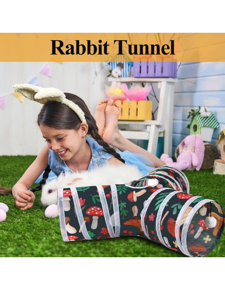 Túnel y Juguetes para Conejos Mechpia - Kit de Masticar 80 cm Túnel y Juguetes para Conejos Mechpia - Kit de Masticar 80 cm