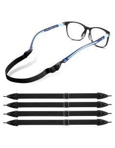 Correas Ajustables para Gafas Niños lvvfit 4pcs Negro
