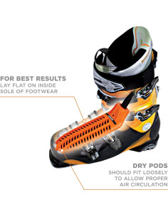 Secador de Zapatos Portátil DryGuy 02139 Naranja y Negro 2