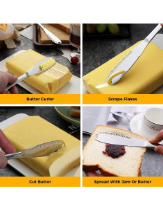 Cuchillo para Untar Mantequilla Owiooll 20.5 cm Acero Inoxidable 2