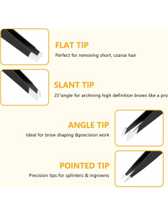 Juego de 4 Pinzas de Acero Inoxidable DTDNZKN - Precisión y Versatilidad 2