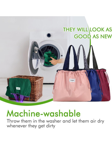 Bolsas de Compras Reutilizables MVSCOCEAN Set de 3 Coloridas