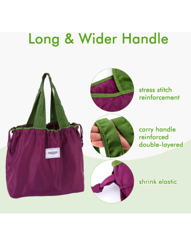 Bolsas de Compras Reutilizables MVSCOCEAN Set de 3 Coloridas