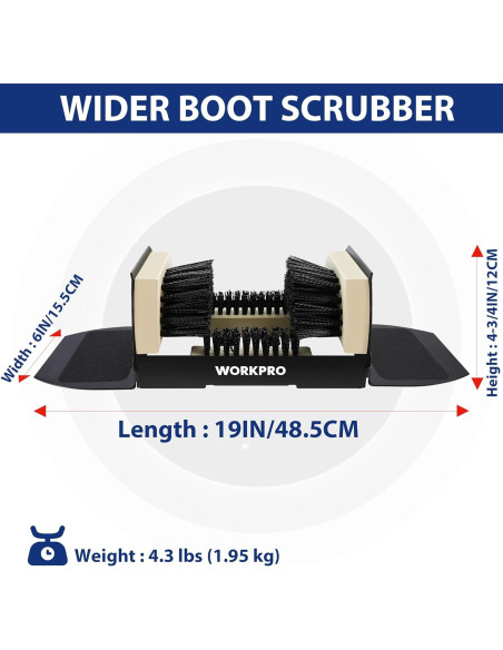 Cepillo para Botas WORKPRO 2 Piezas Alta Resistencia