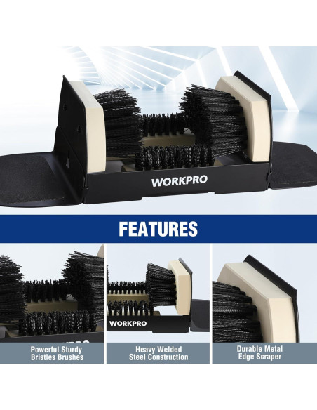 Cepillo para Botas WORKPRO 2 Piezas Alta Resistencia