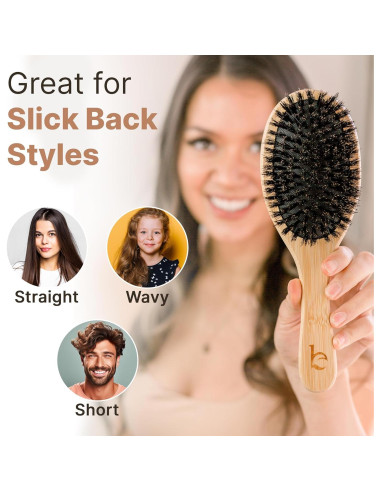 Cepillo de Cerdas de Jabalí Natural Beauty by Earth 23.5cm