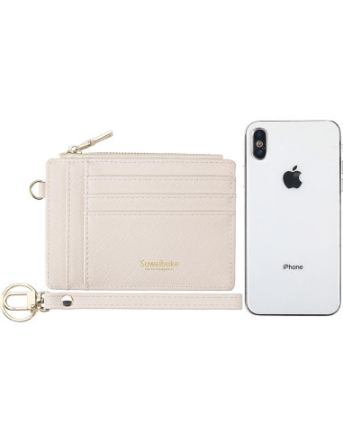 Funda para Tarjetas de Crédito RFID Wikavanli Beige Compacta
