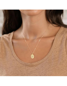 Collar de Flor de Cumpleaños S.J JOYERÍA Baño de Oro 14K 2