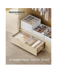 Set de 4 Organizadores de Cajones SONGMICS 30x30 cm Blanco 2