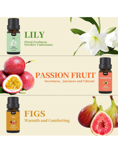 Juego de Aceites Esenciales MISIJI 6 x 10ml Aromaterapia