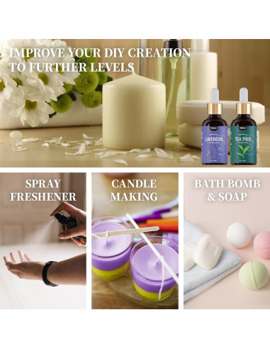 Juego de Aceites Esenciales MISIJI 6 x 10ml Aromaterapia