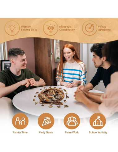 Rompecabezas de Madera KAAYEE 3D Rey León 100 Piezas 21.6 cm