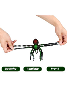 Araña de Goma Estirable BOHS - Juguete Realista para Halloween 2