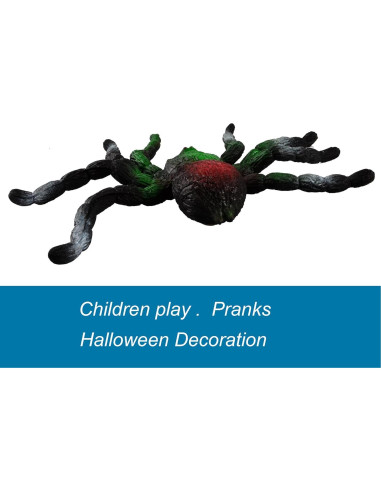 Araña de Goma Estirable BOHS - Juguete Realista para Halloween