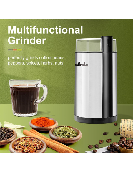 Molino de Café Eléctrico Wancle 150W Acero Inoxidable