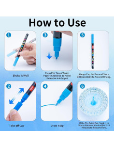 Marcadores de Pintura Acrílica Guangna 120 Colores Punta Fina 2