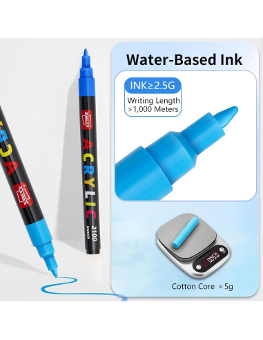 Marcadores de Pintura Acrílica Guangna 120 Colores Punta Fina