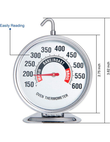 Termómetro de horno 3 pulgadas DeFull acero inoxidable 150-600C
