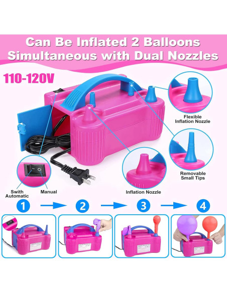 Kit de Arco de Globos iRabey 3m con Bomba Eléctrica y 100 Globos