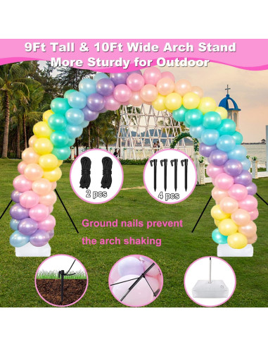 Kit de Arco de Globos iRabey 3m con Bomba Eléctrica y 100 Globos