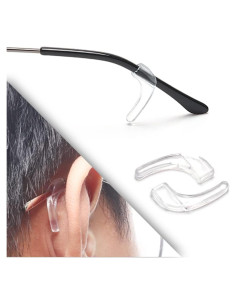 100 Pares Sujetadores Gafas Silicona Transparente Pequeño