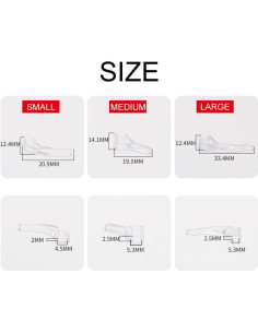 100 Pares Sujetadores Gafas Silicona Transparente Pequeño 2