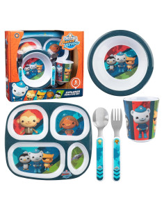 Juego de Comida Dividido Octonautas 5 Piezas - Azul