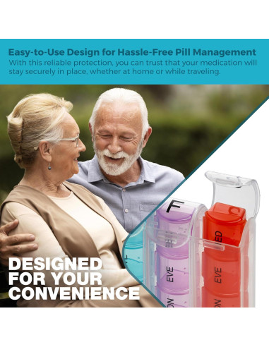 Organizador Semanal de Pastillas MEDca - 7 Días AM PM