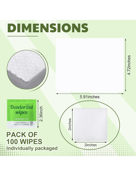 Toallitas Desodorantes Timgle 100 Pcs Aloe Vera Viaje