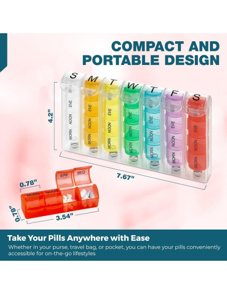 Organizador Semanal de Pastillas MEDca - 7 Días AM PM